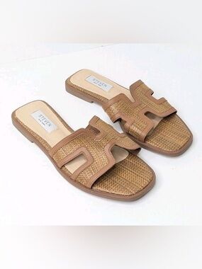 STEVEN New York Hanna Woven H Strap Sandals Size 7.5